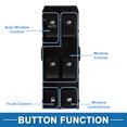 thumbnail image 3 of Interruptor de ventana eléctrica Unique Bargains No.20987342 interruptor de control de ventana del lado del conductor delantero izquierdo para Chevrolet Captiva 2008-2012 negro, 3 of 7