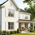 thumbnail image 2 of Spaco Square-Panel Exterior Louvered Shutters, Weather-Resistant Polypropylene, Easy DIY Installation & Low Maintenance, Indoor/Outdoor Use, Vinyl/Brick Compatible, 14"W×55"H, White, 2 of 6