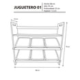thumbnail image 3 of Juguetero Librero Organizador Infantil de MDF Natural Con 6 Charolas DECOMOBIL JUGUETERO, 3 of 5