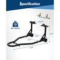thumbnail image 3 of Kojooin 450 lb Capacity Motorcycle Stand, Rear Wheel Lift Stand with U-Shaped and L-Shaped Adjustable Swingarm Spools, 3 of 7