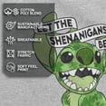 thumbnail image 4 of Women's Lilo & Stitch St. Patrick's Day Stitch Let the Shenanigans Begin Graphic Tee Athletic Heather X Large, 4 of 9