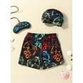 thumbnail image 3 of Bagilaanoe Toddler Baby Boys Swim Shorts Print Swim Trunks + Swim Cap 2T 3T 4T 5T 6T Kids Swimsuit Bathing Suit, 3 of 8