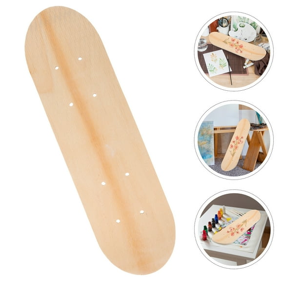 Raw Skateboard Deck Rectangle Beige 1Set