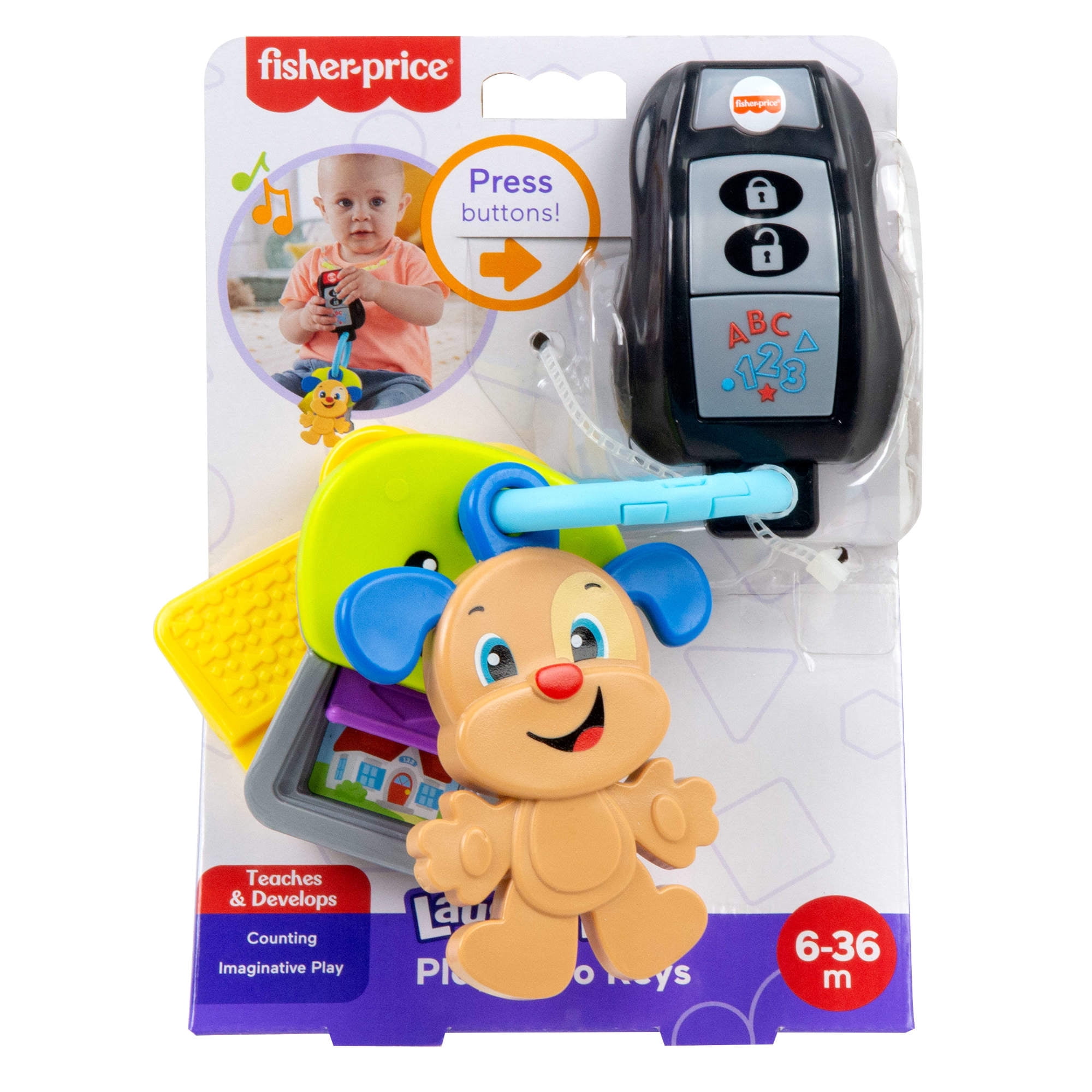 Fisher-Price Laugh & Learn Play & Go Keys Musical Learning Toy for Infant & Toddler