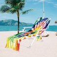 thumbnail image 5 of Lounge Chair Cover Microfiber Beach Chair Cover，Microfiber Chaise Lounge Chair Towel Covers for Sun Lounger Pool Sunbathing Beach Hotel Vacation,Easy to Carry Around,No Sliding,Tie-Dye, 5 of 6