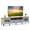 Oak and Gray, variant on Farmhouse Entertainment Center with 2 Drawers& 2 Doors, TV Stand for TVs up to 80 Inch for Living Room,Oak & Gray