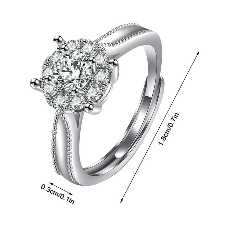 Eqwljwe Jewelry for Women,2022 New Moissanite Diamond Ring Open Ring Adjust Open Ring Size Adjuster for Loose Rings,Deals,Sales,Discount,Clearance