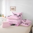 thumbnail image 6 of Manfei Pink Eyes 7-Piece Twin Bedding Sets,Kawaii Butterflies Bedding Comforter Set,Dreamy Fairy Tale Sheet Sets For Girls Boys,Ultra Soft Home Decor Reversible, 6 of 8