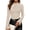 Apricot, variant on Ribbed Tops for Women Long Sleeve Shirts Fall Casual Slim Mock Neck Knit Tshirts