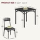 thumbnail image 2 of Small 3-piece dining mesa set para 2: kitchen mesa con cushioned forrado sillas, ideal para para kitchens, apartments, y small dining spaces (negra), 2 of 9