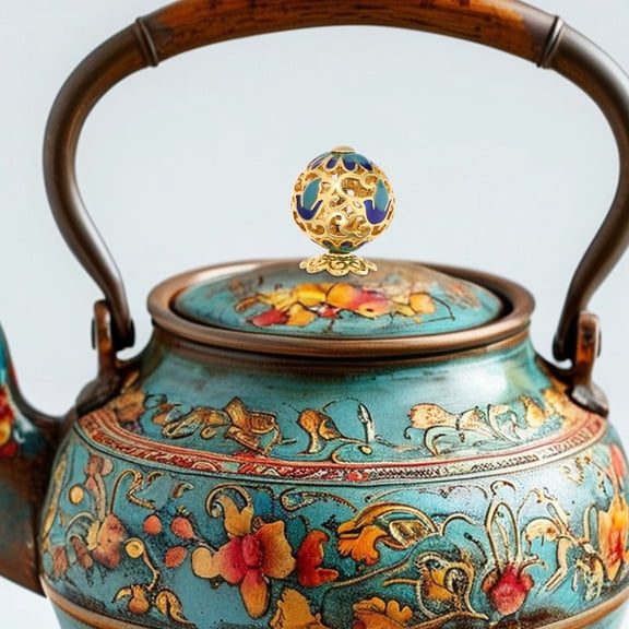 ibasenice Vintage Style Multi-Color Tea Kettle Lid Handle, Easy to Install Replacement Accessory