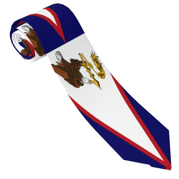 Men'S America Samoa Flag Tie Fashion Causal Printed Necktie