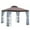 Coffee, variant on Outsunny 10'x10' Garden Gazebo Outdoor Sunshade Portable w/ Screen, Coffee