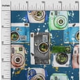thumbnail image 2 of oneOone Polyester Lycra Teal Blue Fabric Camera Pattern Sewing Craft Projects Fabric Prints By Yard 56 Inch Wide, 2 of 6