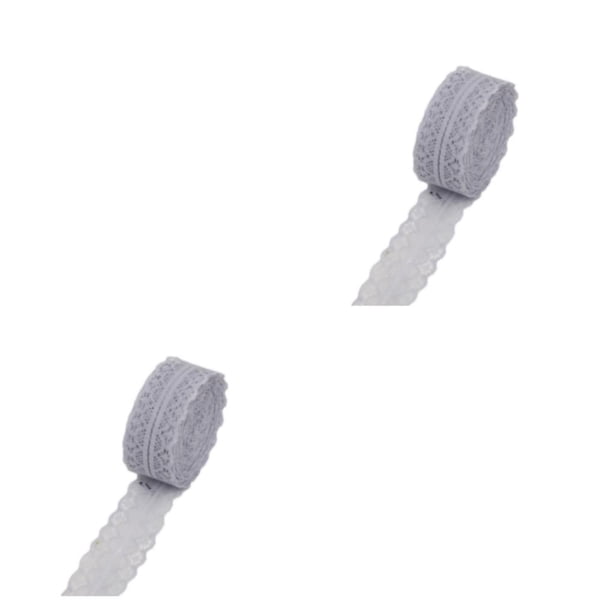 Matsuzay Cinta de tela fácil de atar para manualidades - Cinta de regalo de manualidades con patrón multifuncional y hermoso gris claro gris claro 2Conjunto