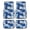 Blue Floral Print, variant on Pzuqiu Stylish 4-Piece Car Floor Mats with Blue Turtle Floral Design - Non-Slip All Weather Interior Protection