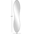 thumbnail image 3 of DecMode 9" x 45" Black Wavy Wall Mirror, 3 of 9