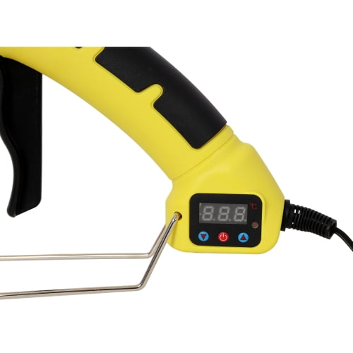 550W Hot Glue Gun with Digital Display, Temperature Adjustable Professional Glue Gun Kit with 4 Nozzles and 24 Glue Sticks for DIY Crafts, Home Repair, Art Projects, Yellow
