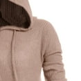 thumbnail image 5 of CEHVOM Blouse Ample pour Femmes Hauts Chandail Manteau Grande Taille Robe Rétro à Capuche Élasticité, 5 of 5