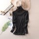 thumbnail image 3 of Camiseta ajustada elástica de manga larga con cuello alto a la moda para mujer, camisetas transparentes tipo pulóver, camisetas sexis de malla para primavera y otoño para mujer, 3 of 5