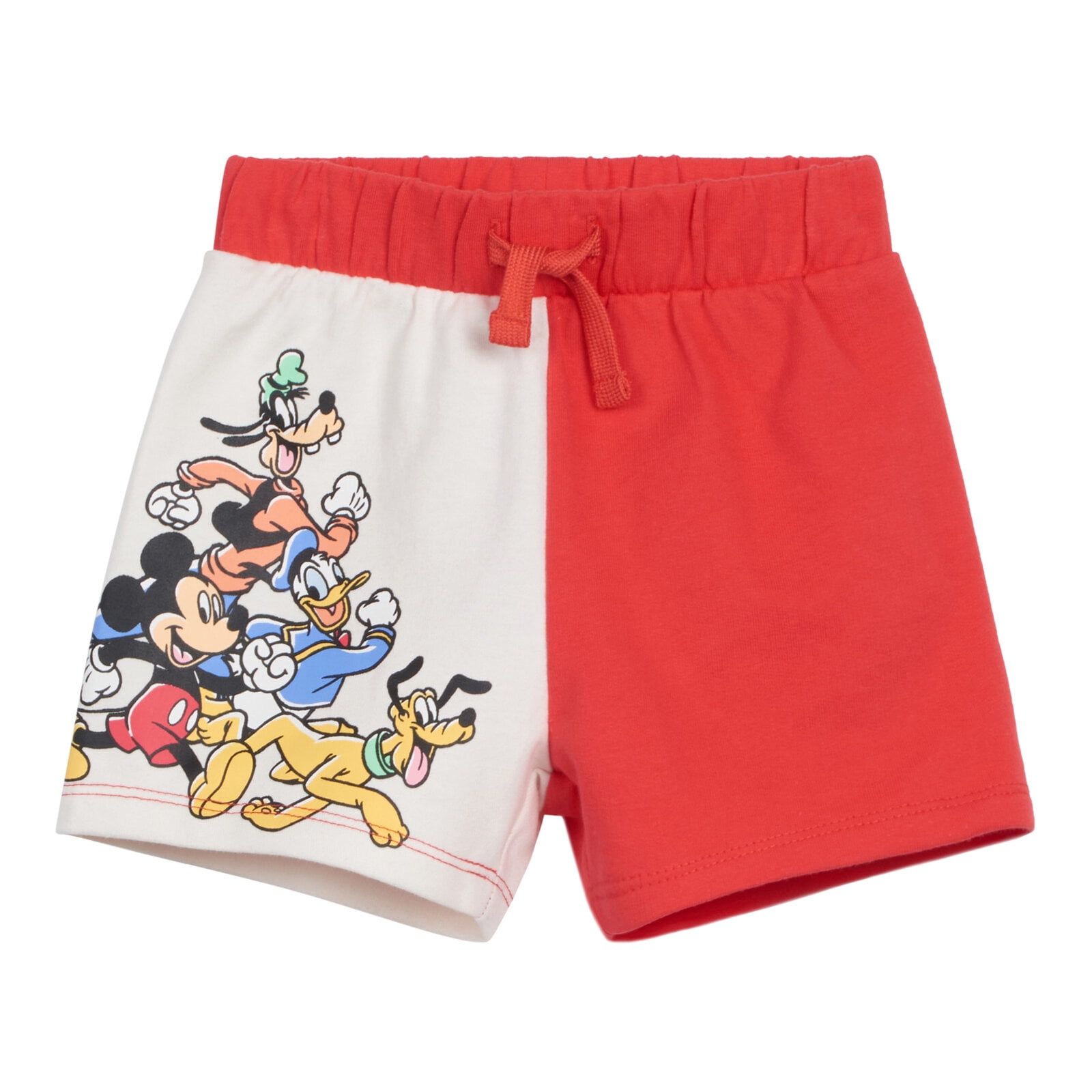 Disney Mickey Mouse Baby Boy or Girl Short Sleeve T-Shirt and French Terry Shorts Set Mickey Mouse and Pluto Blue