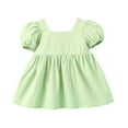 thumbnail image 4 of Xdegoge Toddler Floral Dress Summer Puff Short Sleeve Flowy Casual Cute Dresses 6 Month Girl Dress Green Newborn Girl Clothes Your Orders Todays Daily, 4 of 4