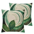 thumbnail image 2 of Awypu Green Boho Throw Pillows Covers Mid Century Modern Pillow Covers Abstract Geometric Gold Leaf Pillows Decorative Throw Pillows Cases for Sofa Bed Couch,2 Pcs White, 2 of 6