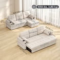 thumbnail image 3 of HOMCOM Canapé-Lit, Divan-Lit Escamotable avec Ports USB, Rangement dans la Chaise, 3 of 10