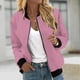 thumbnail image 1 of ICHUANYI Clearance Women's Casual Fashion Printed Pocket Zippered Coat(Pink, XXL) ICHUANYI WER2023080906945, 1 of 5