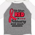 thumbnail image 4 of Inktastic Heart Health Awareness We Wear Red in February Boys or Girls Long Sleeve Baby Bodysuit, 4 of 5