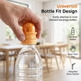 thumbnail image 6 of Universal Water Bottle Straw Cap, Spout Adapter for Most Bottles, Portable Bpa Free Fold Top Lid, Easy Clean, Car Cup Holder Friendly, On-The-Go Hydration, 1 Straw Cap, 6 of 9