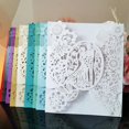 thumbnail image 2 of Tarjeta de invitación de boda de 50 piezas, tarjetas de felicitación de bolsillo con flores para novia y novio, suministros de decoración para fiestas, 2 of 4