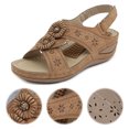 thumbnail image 1 of Arch Support Sandals Sandalias Cuña para Mujeres Cómodas El Exterior (marrón 37), 1 of 9