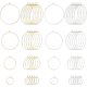 thumbnail image 1 of 48 piezas de aros de acero inoxidable de 8 estilos para pendientes, 4 tamaños, anillos con dijes para copas de vino, aros abiertos con cuentas, 1 of 7