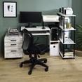 thumbnail image 5 of ACME Lyphre Computer Desk in Antique White and Black, 5 of 6