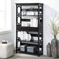 thumbnail image 2 of Pemberly Row Modern 5-Tier Bookcase with Drawer in Espresso Wood, 2 of 5