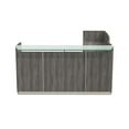 thumbnail image 2 of Safco Medina L-Shaped Reception Station with Pedestals in Gray Steel, 2 of 3