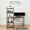 thumbnail image 4 of Best Choice Products L-Shaped Computer Corner Desk, Study Workstation w/ 5-Tier Open Storage Bookshelf - Gray/Black, 4 of 7