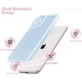 thumbnail image 3 of Case for iPhone 11 6.1 inch,Sparkly Clear Case for Women,Soft TPU Silicone Bumper Protective Cover Case for iPhone 11,Blue, 3 of 10