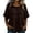 Brown, variant on Active Tops Women Classic Everyday Solid Short Sleeve Crewneck Pullover Blouse for Casual and Wear Ideal Spring Summer Top Blue M