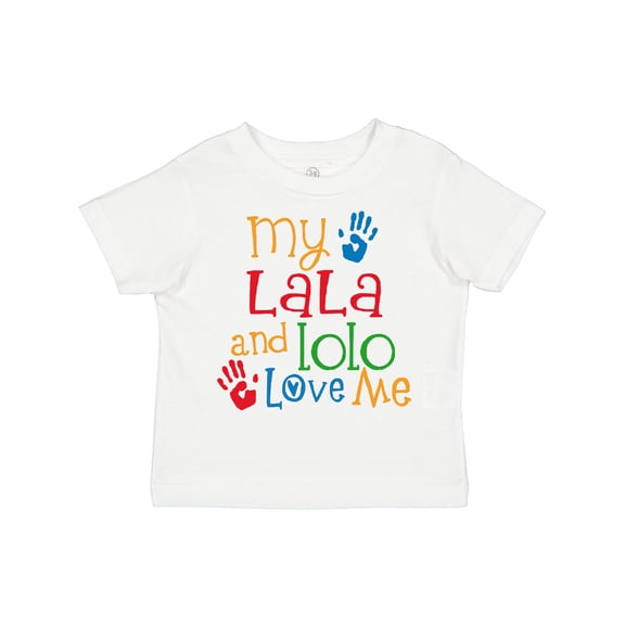 Inktastic Lala Lolo Loves Me Grandchild Boys or Girls Toddler T-Shirt