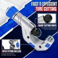 thumbnail image 5 of Flexzion Copper Pipe Cutter Tool 1/4" to 2" with Mini Tube Cutter 1/8" to 7/8" - Easy to Use Tubing Cutter Set for Copper, PVC, Aluminum, Brass, Stainless Steel Pipes, & DIY Home Repairs, 5 of 8