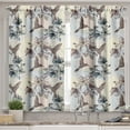 thumbnail image 2 of Ambesonne Nature Valance & Curtain, Birds Hibiscus Flowers, 55"x36", Teal Brown, 2 of 7