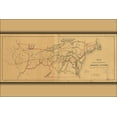 thumbnail image 1 of 24"x36" Gallery Poster, Map of railroad Harrisburg to Pittsburgh 1840, 1 of 1
