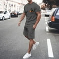 Fashion Men's Suit Summer Coconut Print Short Sleeve T Shirt Shorts