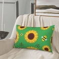 thumbnail image 2 of LNWH Rectangle Pillow Cover, Abstract Vintage Sunflower Floral Cushion Covers Pillowcase for Couch Bedroom Sofa, 20"x30", 2 of 7