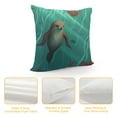 thumbnail image 4 of COMIO  Sea Otters Pillow Covers Corduroy Pillow Cover Cushion Case for Bed Couch Sofa Farmhouse Decorative, 4 of 5