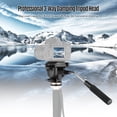 thumbnail image 3 of Action Professional Camera Video Fluid Drag Pan Head Damping Tripod Head 6kg Load Capacity with Handle 1/4 Inch Quick Release Plates Compatible with DSLR Cameras Camcorders, 3 of 7