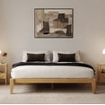 thumbnail image 4 of allforwood Thor Solid Wood Bed Frame - Standard King - Japanese Joinery Bed Frame - Wood Slat Support - No Box Spring Needed - Easy Assembly - Minimalist & Modern Style (Light Oak, King), 4 of 6