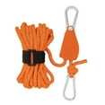 thumbnail image 3 of Colaxi Ratchet Pulley Rope Hanger Tent Wind Rope Reflective Tent Guide Rope Outdoor Guy Lines Tent Cords for Hiking Gardening Awning L and Orange, 3 of 9